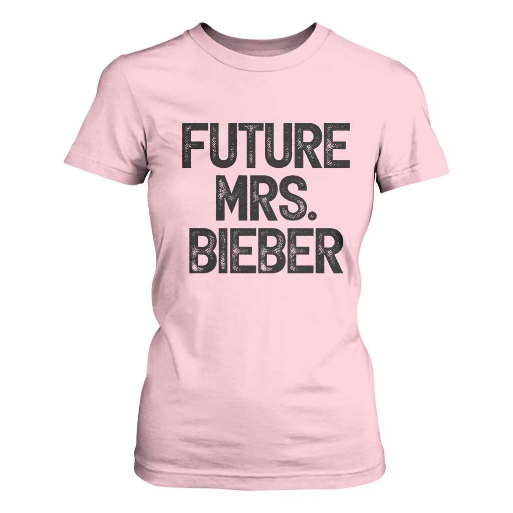 Future Mrs. Pop Star Bride to Be T Shirt For Women Iconic Music Fan Gift Vintage TS02 Light Pink Print Your Wear
