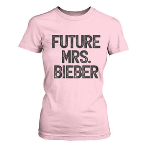 Future Mrs. Pop Star Bride to Be T Shirt For Women Iconic Music Fan Gift Vintage TS02 Light Pink Print Your Wear