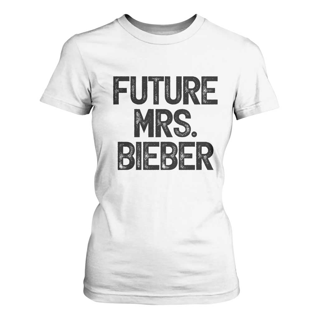 Future Mrs. Pop Star Bride to Be T Shirt For Women Iconic Music Fan Gift Vintage TS02 White Print Your Wear