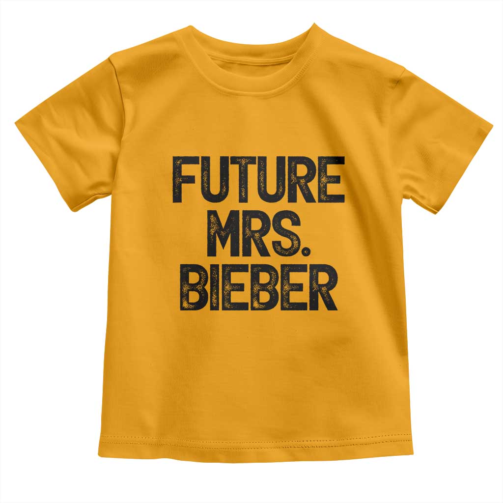 Future Mrs. Pop Star Bride to Be Toddler T Shirt Iconic Music Fan Gift Vintage TS02 Gold Print Your Wear