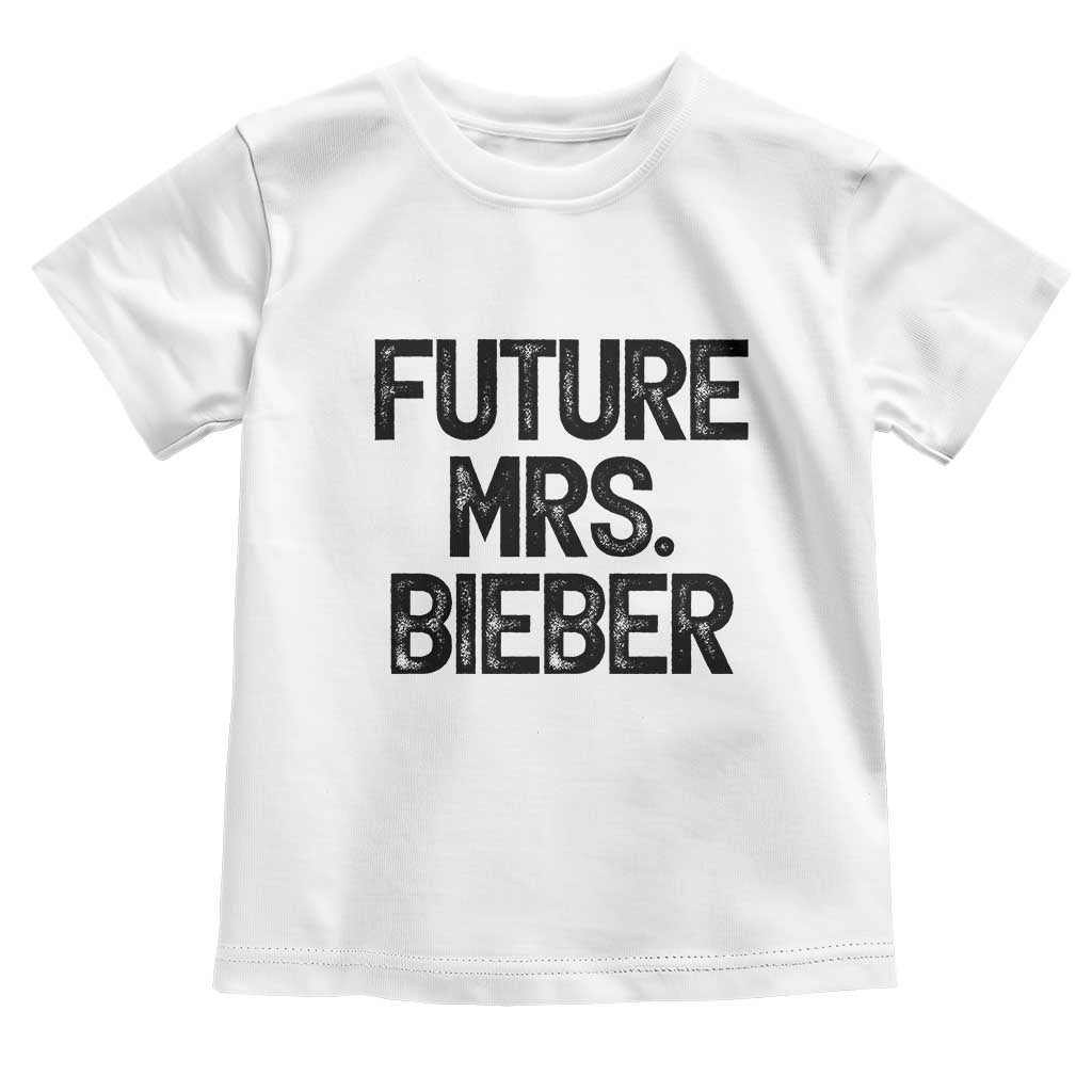 Future Mrs. Pop Star Bride to Be Toddler T Shirt Iconic Music Fan Gift Vintage TS02 White Print Your Wear