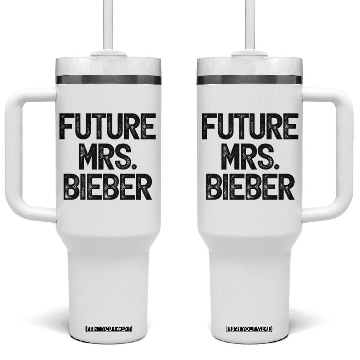 Future Mrs. Pop Star Bride to Be Tumbler With Handle Iconic Music Fan Gift Vintage TS02 One Size: 40 oz White Print Your Wear