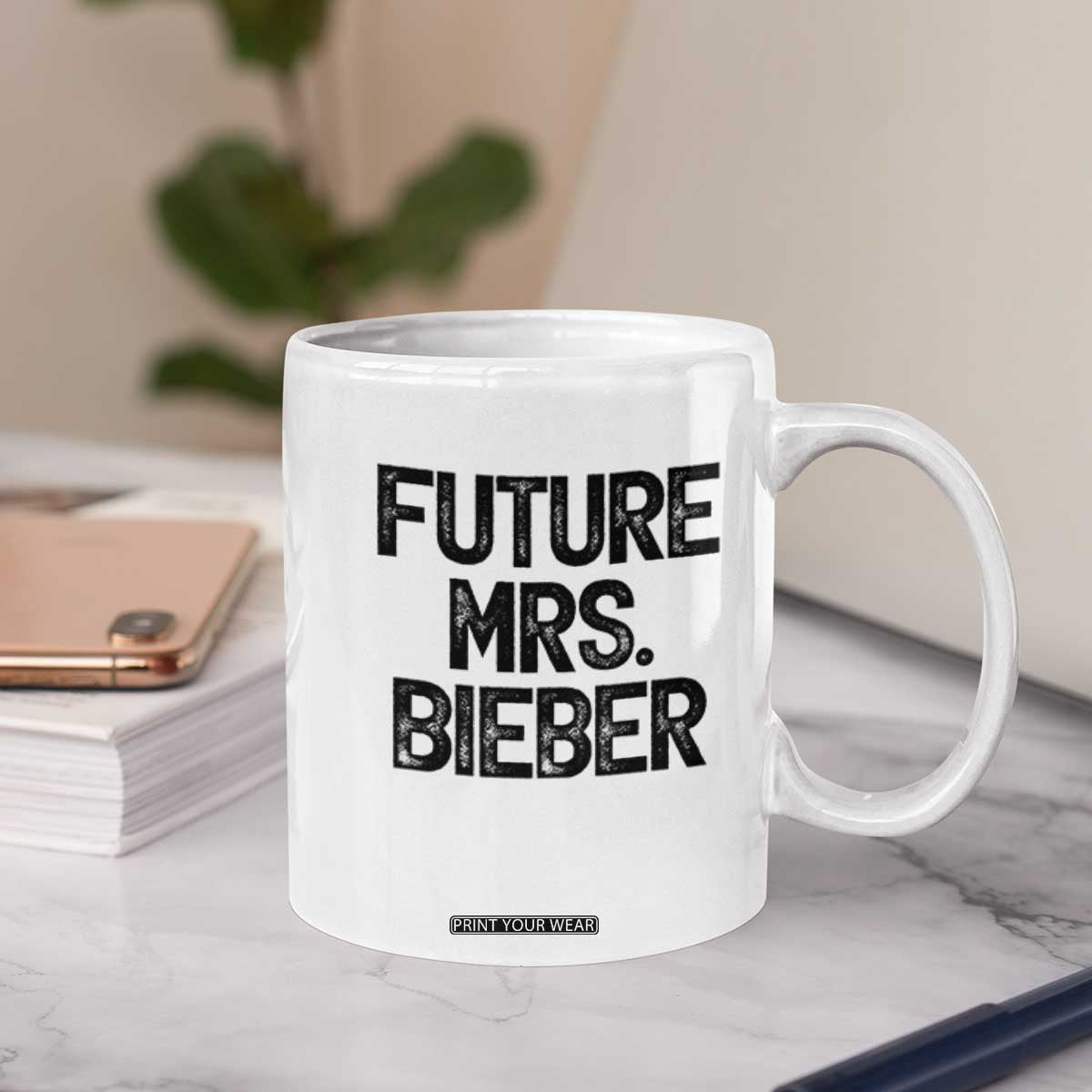 Future Mrs. Pop Star Bride to Be Coffee Mug Iconic Music Fan Gift Vintage TS02 Print Your Wear
