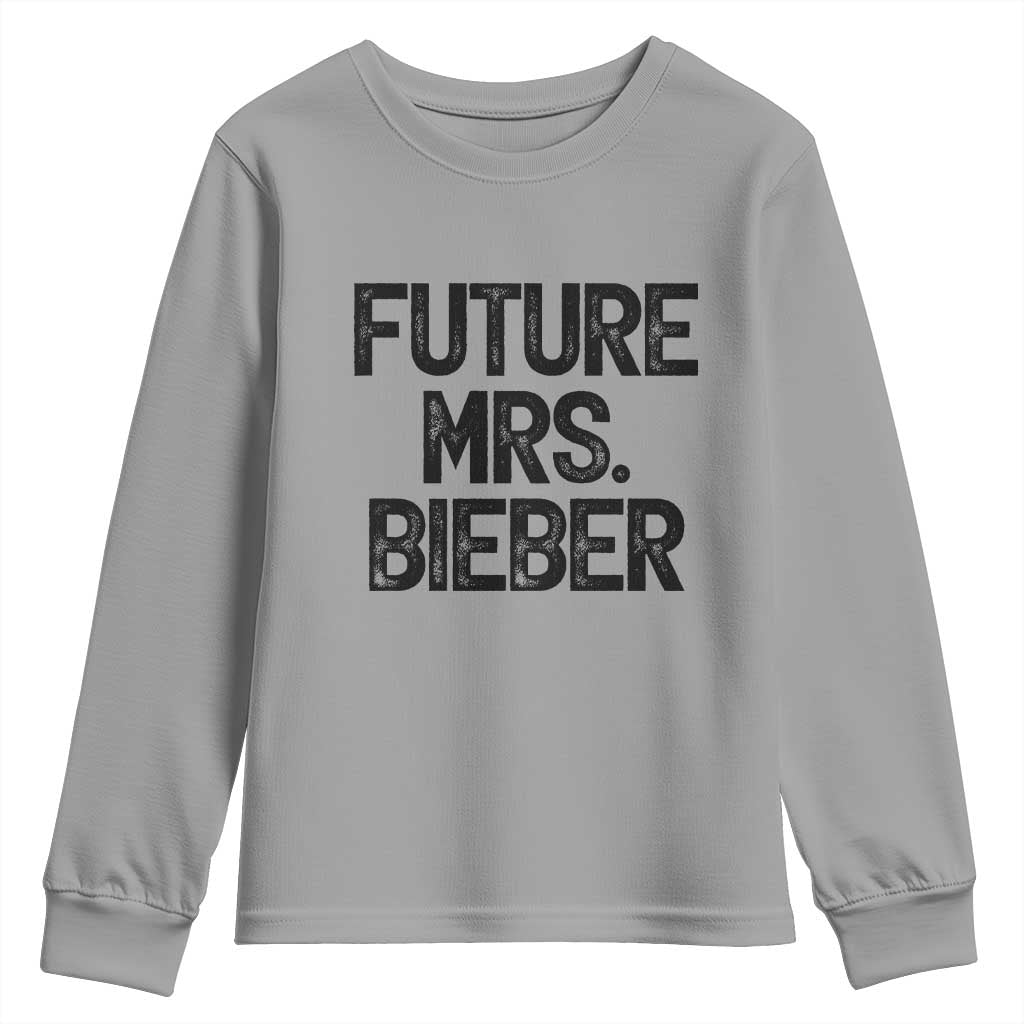Future Mrs. Pop Star Bride to Be Youth Sweatshirt Iconic Music Fan Gift Vintage TS02 Sport Gray Print Your Wear