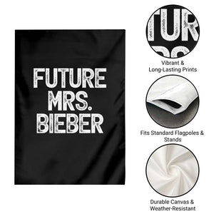 Future Mrs. Pop Star Bride to Be White Script Garden Flag Iconic Music Fan Gift Vintage TS02 Print Your Wear