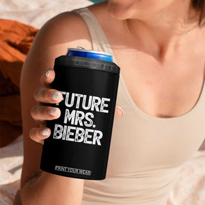 Future Mrs. Pop Star Bride to Be White Script 4 in 1 Can Cooler Tumbler Iconic Music Fan Gift Vintage TS02 Print Your Wear