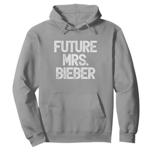 Future Mrs. Pop Star Bride to Be White Script Hoodie Iconic Music Fan Gift Vintage TS02 Sport Gray Print Your Wear