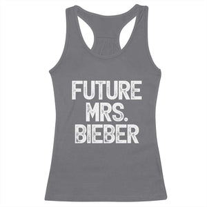 Future Mrs. Pop Star Bride to Be White Script Racerback Tank Top Iconic Music Fan Gift Vintage TS02 Charcoal Print Your Wear