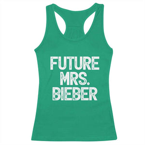 Future Mrs. Pop Star Bride to Be White Script Racerback Tank Top Iconic Music Fan Gift Vintage TS02 Irish Green Print Your Wear