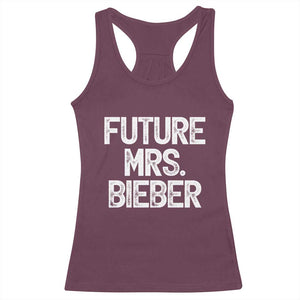 Future Mrs. Pop Star Bride to Be White Script Racerback Tank Top Iconic Music Fan Gift Vintage TS02 Maroon Print Your Wear