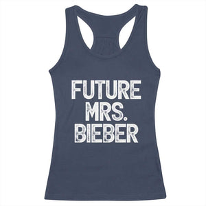Future Mrs. Pop Star Bride to Be White Script Racerback Tank Top Iconic Music Fan Gift Vintage TS02 Navy Print Your Wear