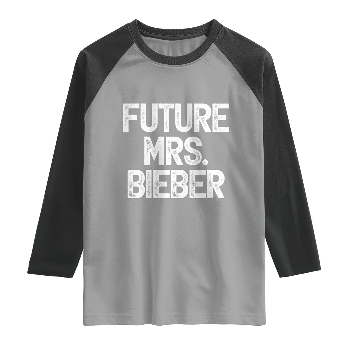 Future Mrs. Pop Star Bride to Be White Script Raglan Shirt Iconic Music Fan Gift Vintage TS02 Sport Gray Black Print Your Wear