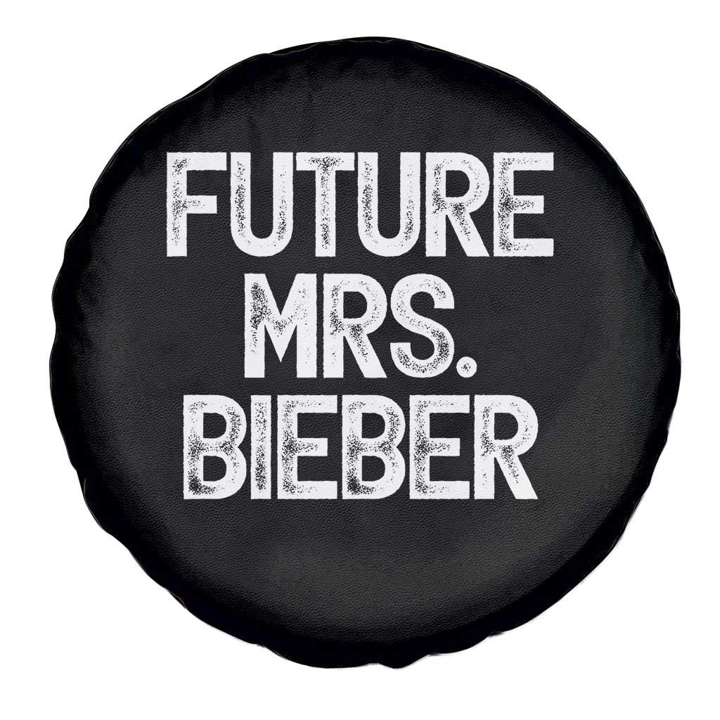 Future Mrs. Pop Star Bride to Be White Script Spare Tire Cover Iconic Music Fan Gift Vintage TS02 Print Your Wear