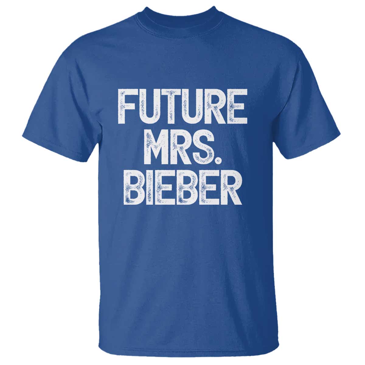 Future Mrs. Pop Star Bride to Be White Script T Shirt Iconic Music Fan Gift Vintage TS02 Royal Blue Print Your Wear
