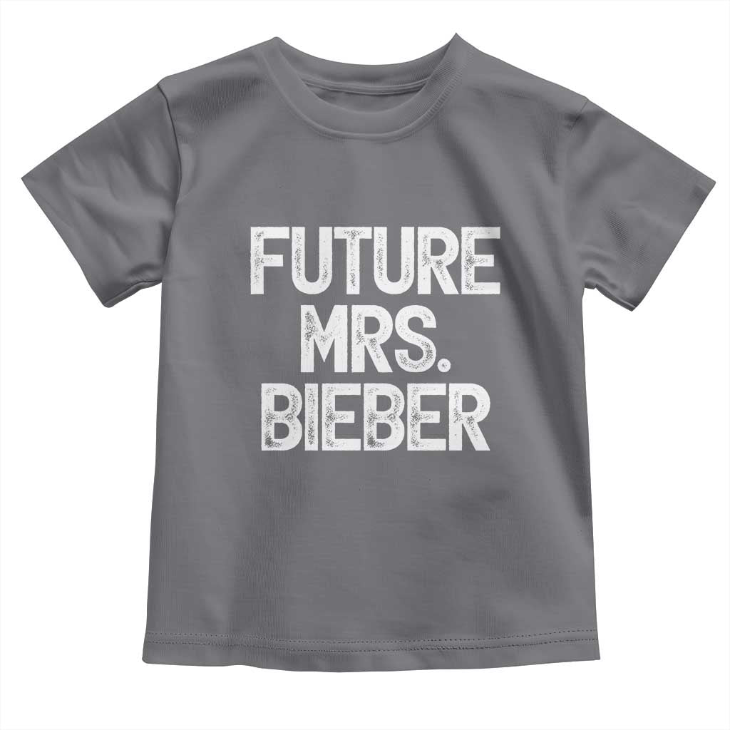 Future Mrs. Pop Star Bride to Be White Script Toddler T Shirt Iconic Music Fan Gift Vintage TS02 Charcoal Print Your Wear