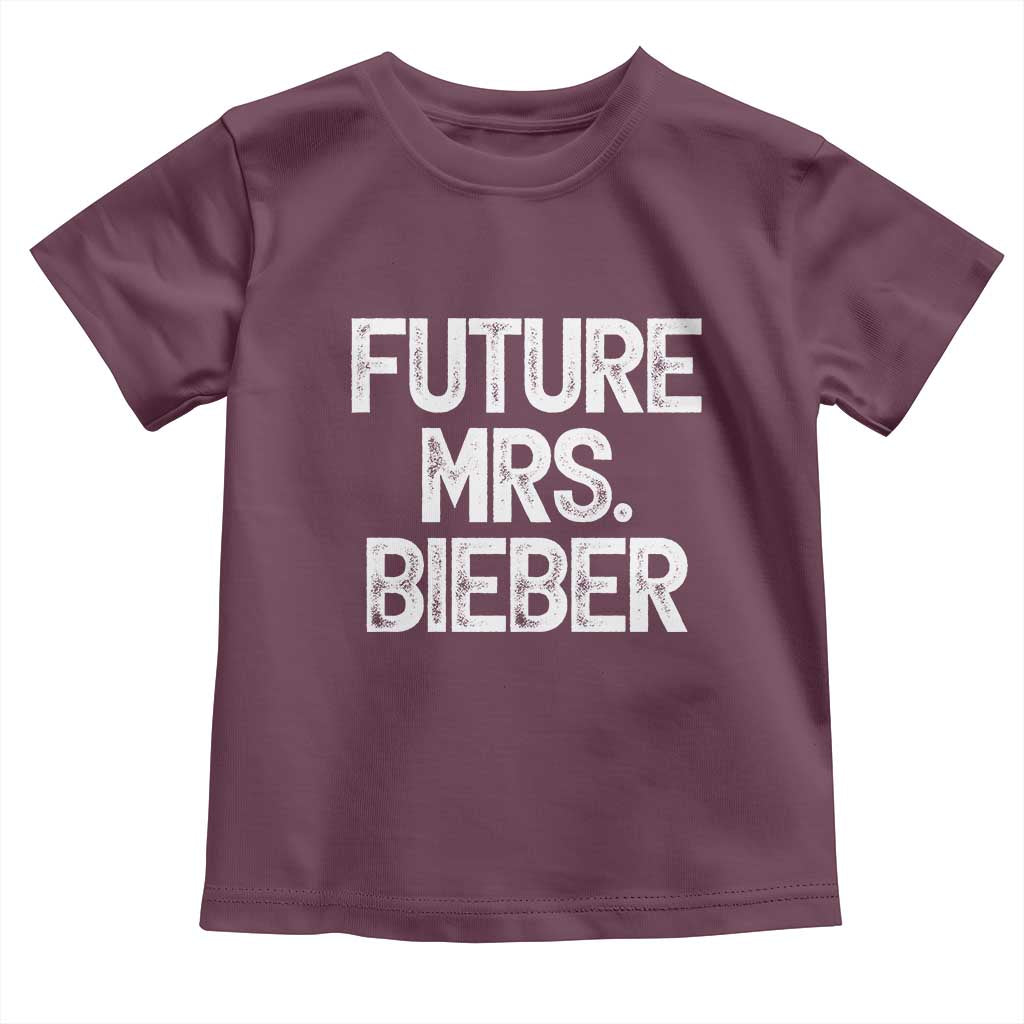 Future Mrs. Pop Star Bride to Be White Script Toddler T Shirt Iconic Music Fan Gift Vintage TS02 Maroon Print Your Wear