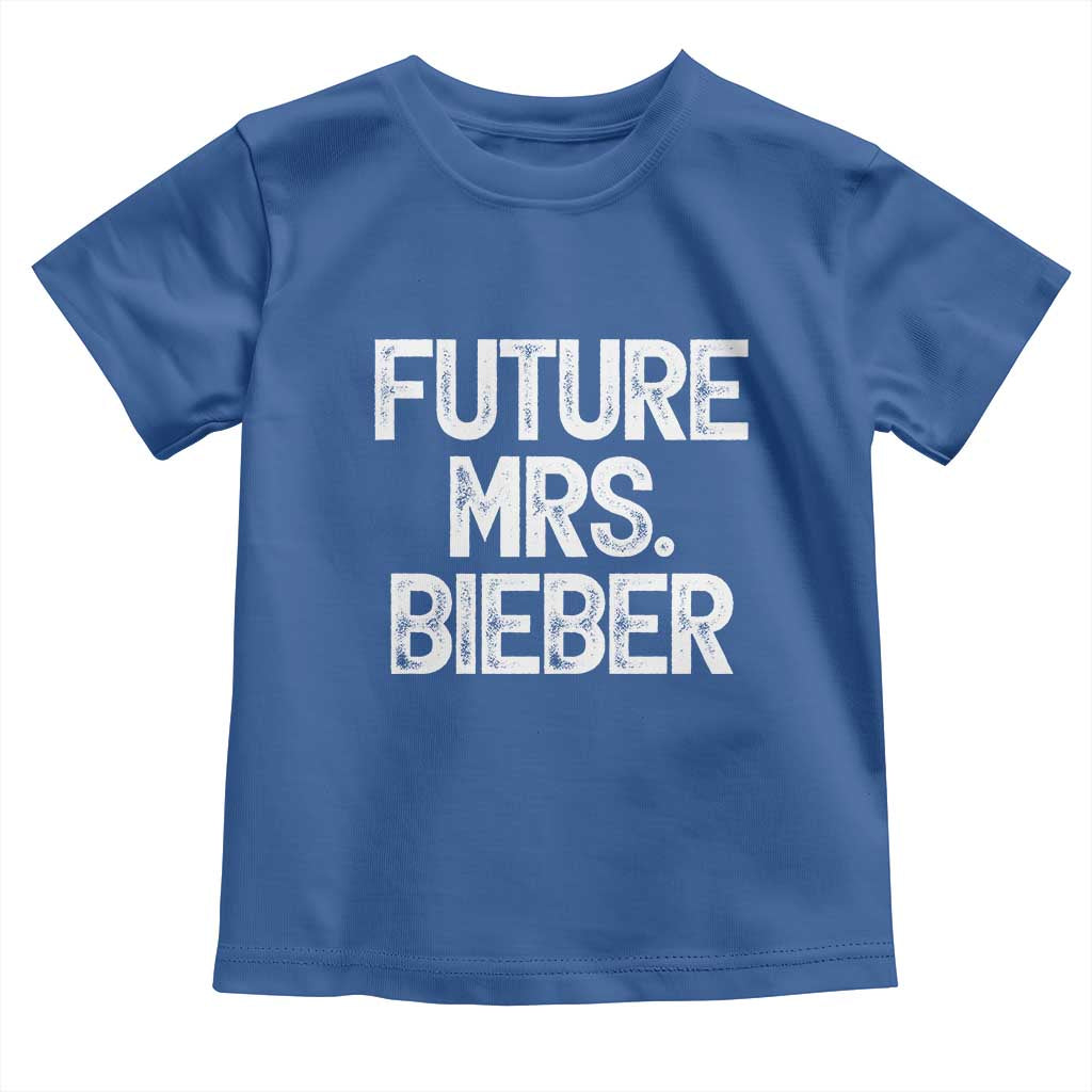 Future Mrs. Pop Star Bride to Be White Script Toddler T Shirt Iconic Music Fan Gift Vintage TS02 Royal Blue Print Your Wear