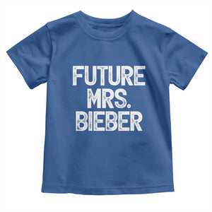 Future Mrs. Pop Star Bride to Be White Script Toddler T Shirt Iconic Music Fan Gift Vintage TS02 Royal Blue Print Your Wear