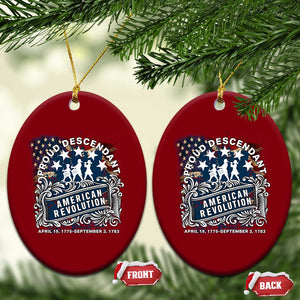Proud Descendant American Revolution Ceramic Ornament 1775 to 1783 Patriotic Heritage TS02 Print Your Wear