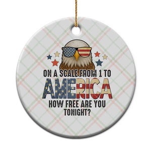 Patriotic Bald Eagle Ceramic Ornament How Free Are You Tonight 4th of July TS02 1pc Christmas Plaid Print Your Wear