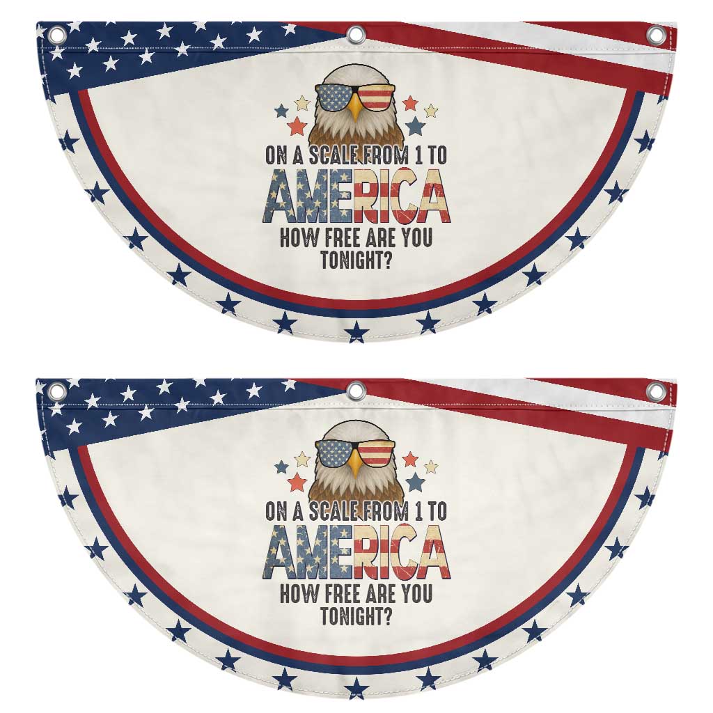 American Bald Eagle Patriotic Fan Flag How Free Are You Tonight 4th of July