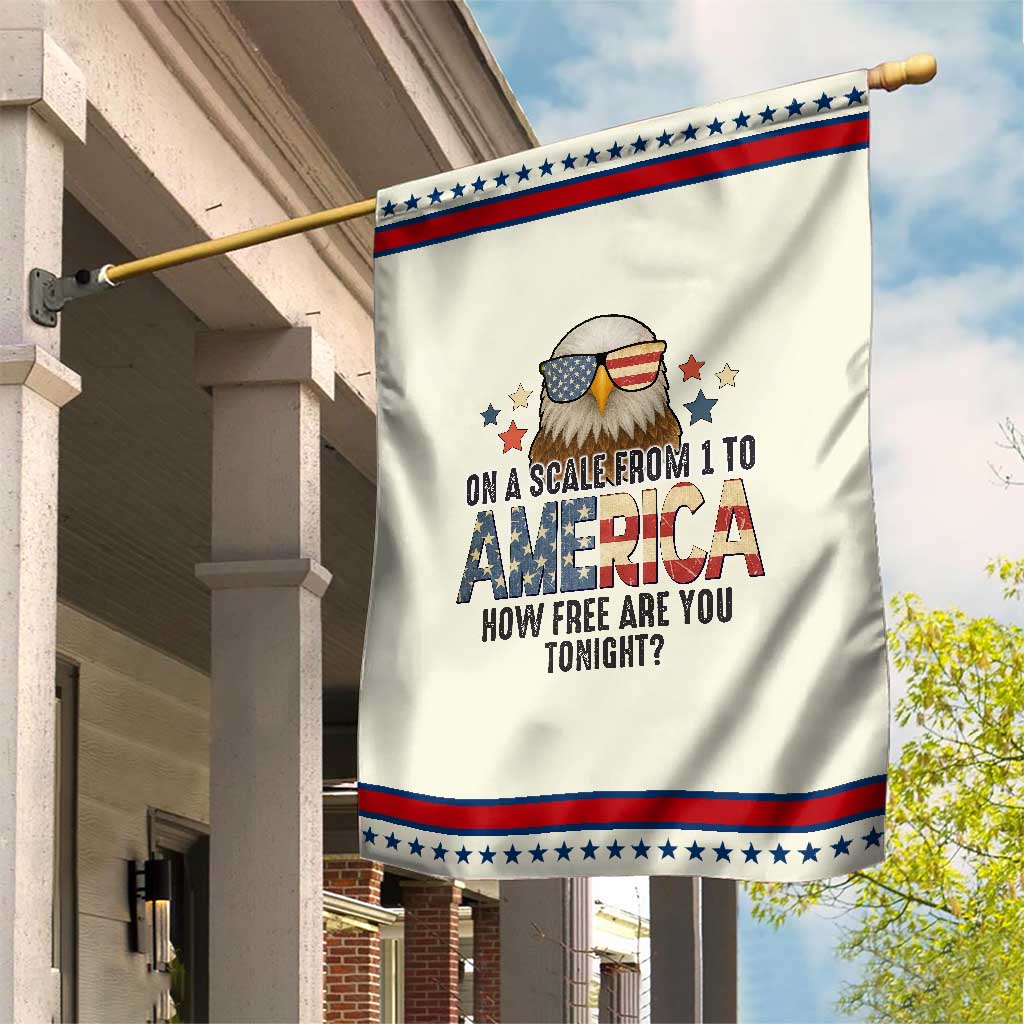 Patriotic Bald Eagle Garden Flag How Free Are You Tonight 4th of July TS02 Modern Beige Red Print Your Wear