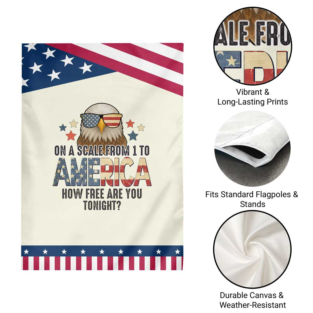 Patriotic Bald Eagle Garden Flag How Free Are You Tonight 4th of July TS02 Print Your Wear