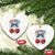 Retro Americana Cherries and Stars Coquette Bow Ceramic Ornament America Cute Patriotic 4th Of July US TS02 Print Your Wear