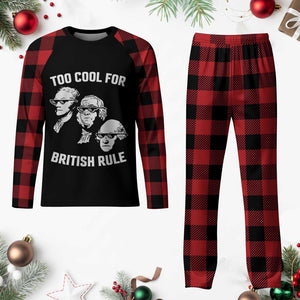 Too Cool for British Rule Founding Fathers Plaid Pajama Set Funny Patriotic USA 4th of July TS02 Buffalo Plaid Print Your Wear