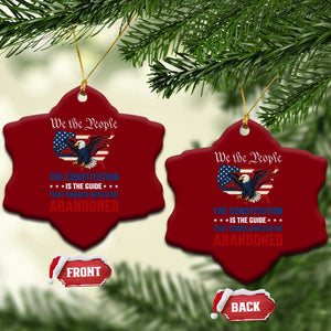 We the People Patriotic Eagle Ceramic Ornament Defend the Constitution American Flag TS02 Print Your Wear