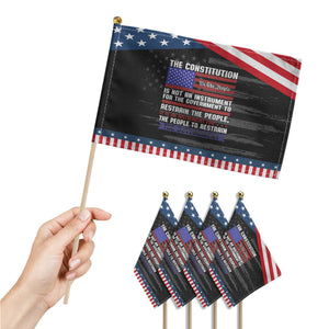 Constitution Liberty American Patriotic Patriotic Handheld Flag We The People US Flag TS02 Print Your Wear