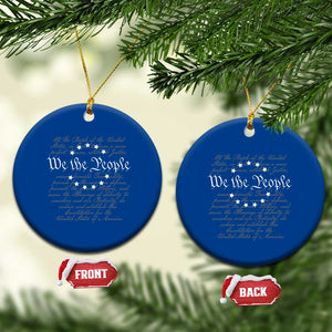 We the People Ceramic Ornament US Constitution Preamble 4th Of July Patriotic Stars TS02 1pc Blue Print Your Wear