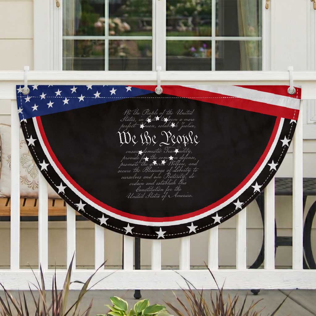 We the People Patriotic Fan Flag US Constitution Preamble 4th Of July Stars
