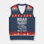 Noah Was a Conspiracy Theorist V-Neck Knit Sweater Vest Then It Rained Funny Biblical Ark Humor TS02 Navy Red Print Your Wear