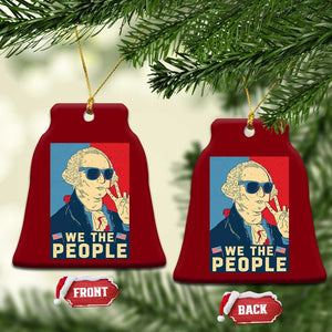 We the People Retro George Washington Ceramic Ornament Patriotic American Founding Fathers Peace Sign TS02 Print Your Wear