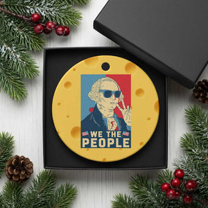 We the People Retro George Washington Ceramic Ornament Patriotic American Founding Fathers Peace Sign TS02 1pc Yellow Cheese Print Your Wear