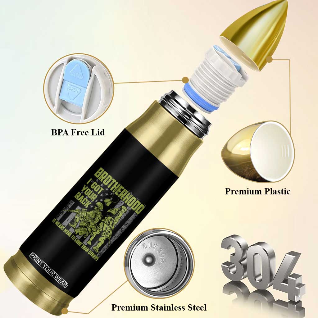 American Veteran Bullet Tumbler Brotherhood Means More To Some Than Others TS02 Print Your Wear