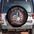Funny Veteran Spare Tire Cover Just The Tip I Promise American Flag Bullets TS02 No hole Black Print Your Wear