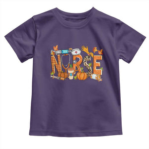 Thanksgiving Fall Nurse Baby Shirt One Thankful Nurse Life Autumn Pumpkin Season TS02 Purple Print Your Wear