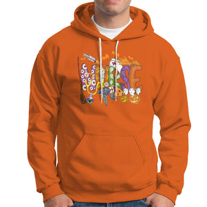 Halloween Nurse Hoodie Spooky Season Nurse Witch Ghost Halloween Costume TS02 Printyourwear