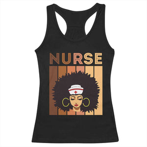 Black Nurse Racerback Tank Top Magic Afro Melanin RN Woman TS02 Black Print Your Wear