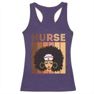 Black Nurse Racerback Tank Top Magic Afro Melanin RN Woman TS02 Purple Print Your Wear