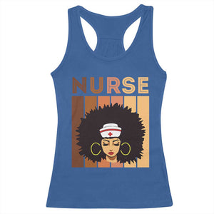 Black Nurse Racerback Tank Top Magic Afro Melanin RN Woman TS02 Royal Blue Print Your Wear