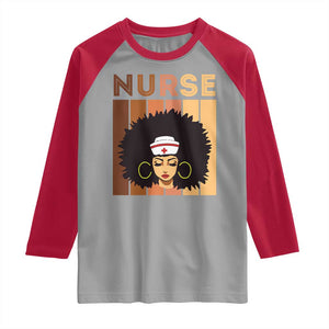Black Nurse Raglan Shirt Magic Afro Melanin RN Woman TS02 Sport Gray Red Print Your Wear