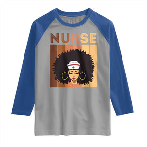 Black Nurse Raglan Shirt Magic Afro Melanin RN Woman TS02 Sport Gray Royal Print Your Wear