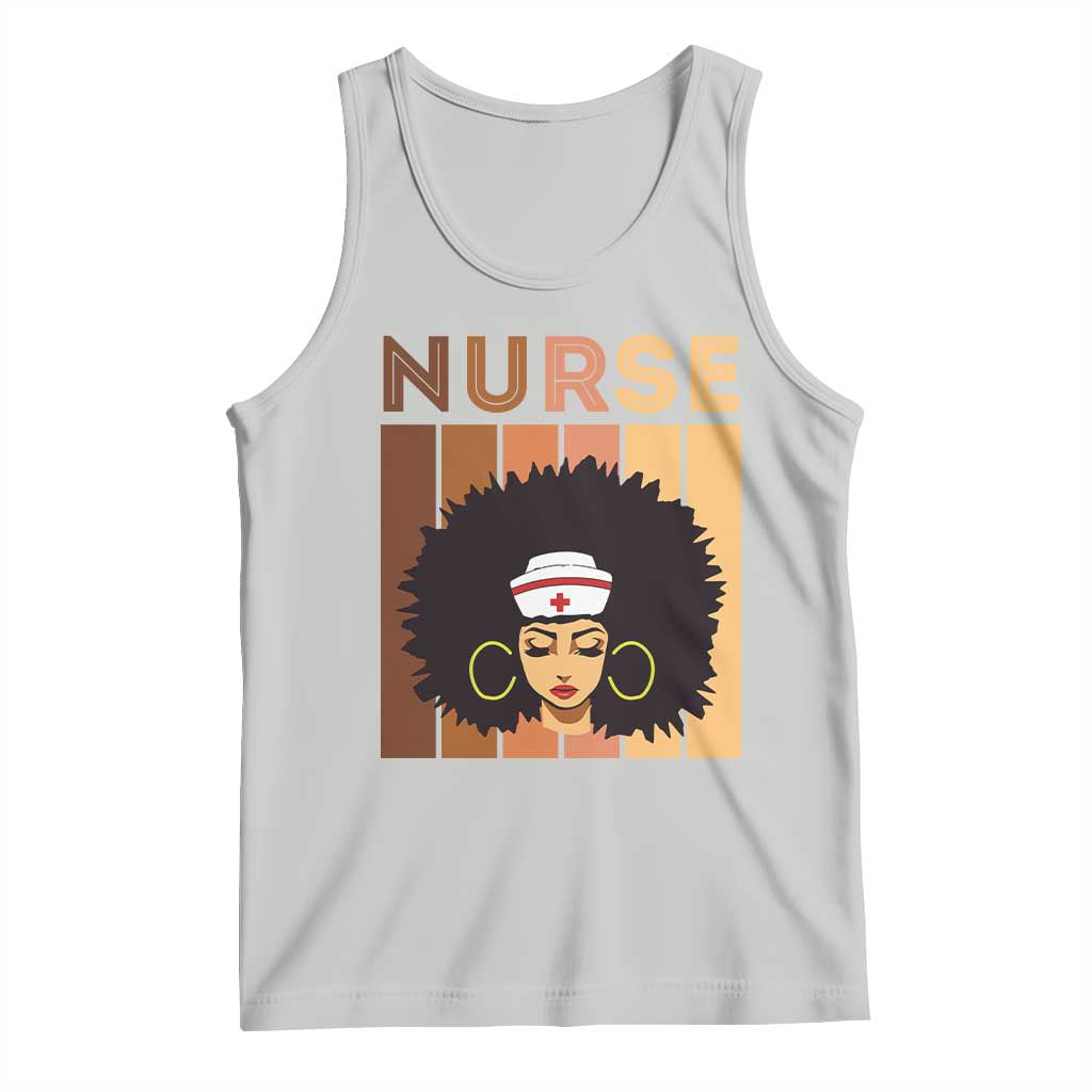 Black Nurse Tank Top Magic Afro Melanin RN Woman TS02 Ash Print Your Wear