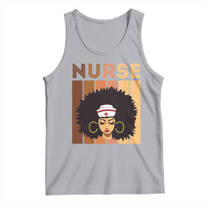 Black Nurse Tank Top Magic Afro Melanin RN Woman TS02 Athletic Heather Print Your Wear