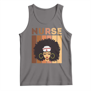 Black Nurse Tank Top Magic Afro Melanin RN Woman TS02 Deep Heather Print Your Wear