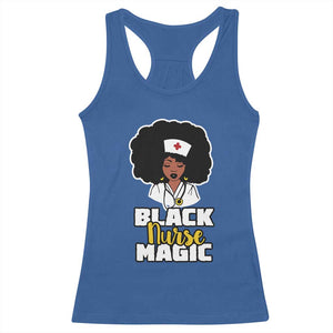Black Nurse Magic Racerback Tank Top Afro Melanin RN Nursing Woman TS02 Royal Blue Print Your Wear