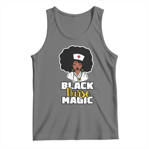 Black Nurse Magic Tank Top Afro Melanin RN Nursing Woman TS02 Black Heather Print Your Wear